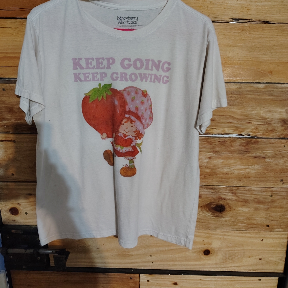 Kids T-Shirt - Cream with Pink and Red Design - Picture 10 of 10